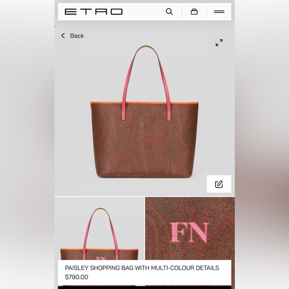 PAISLEY SHOPPING BAG WITH MULTI-COLOUR DETAILS - Picture 14 of 14